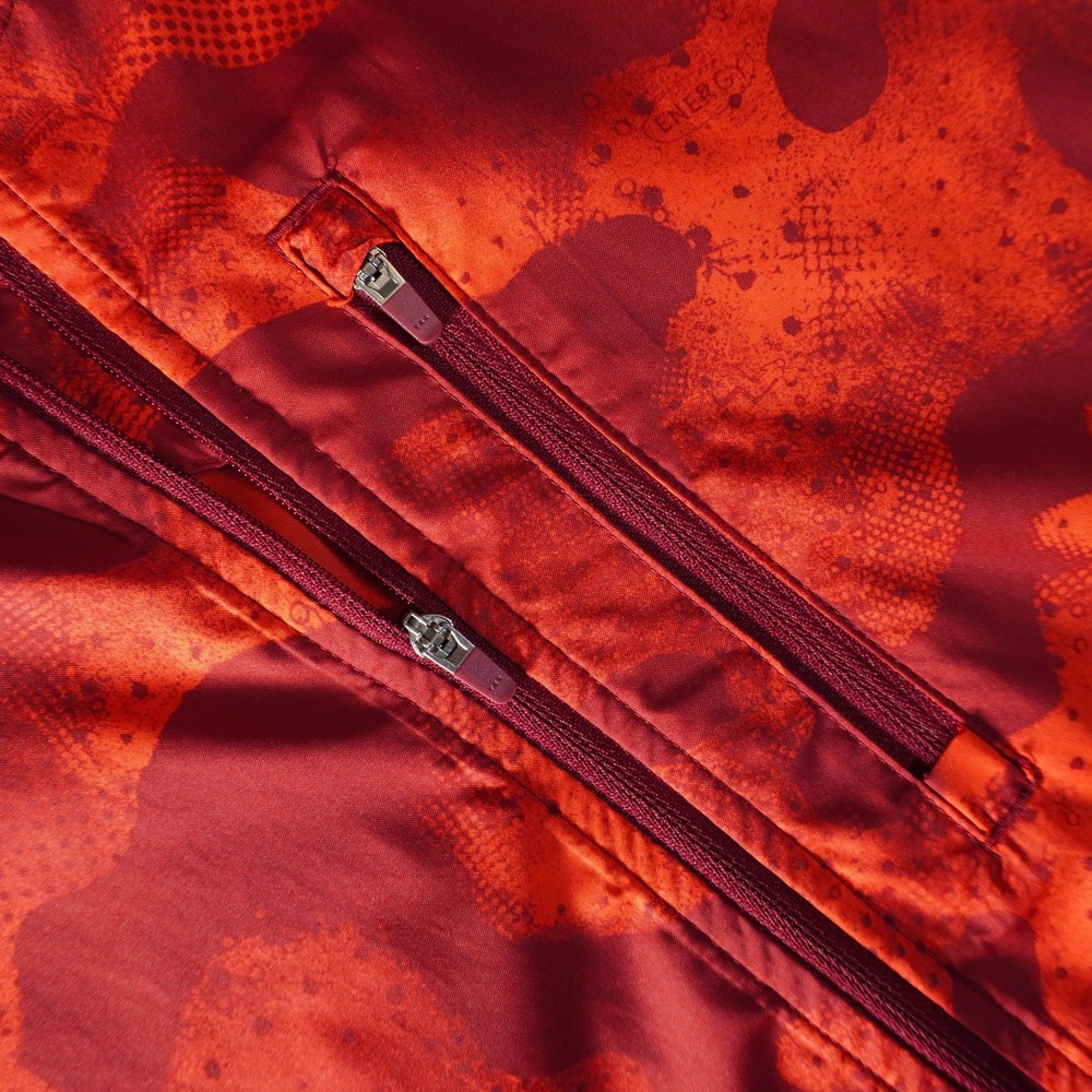 Adidas Running Windbreaker Red Camo Large Reflective Hooded Jacket - Picture 6 of 8